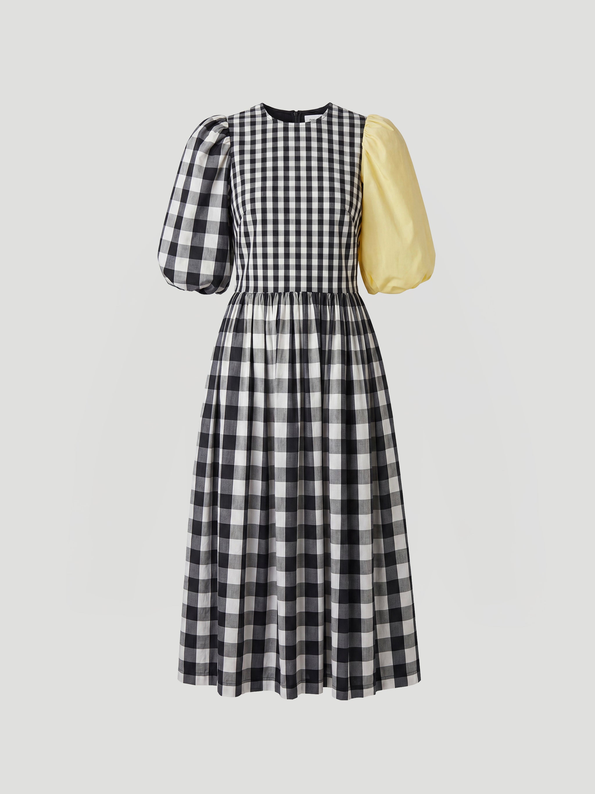 MINA DRESS - YELLOW BLACK WHITE