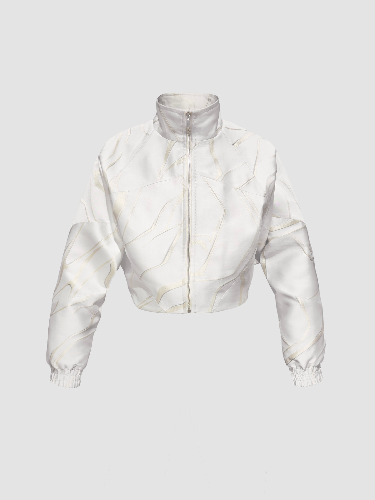 NERA JACKET - JACQUARD-1 WHITE-BEIGE