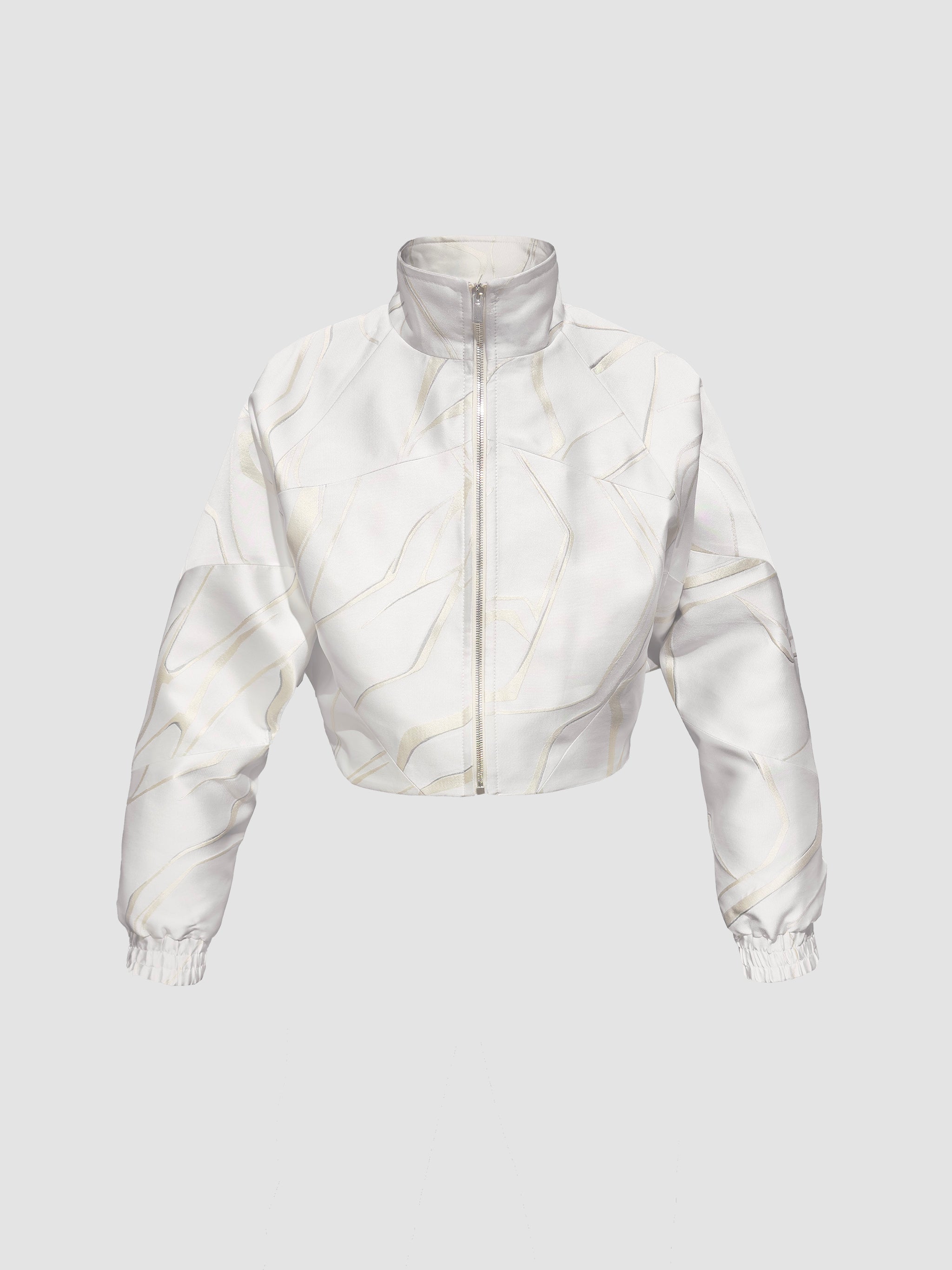 NERA JACKET - JACQUARD-1 WHITE-BEIGE