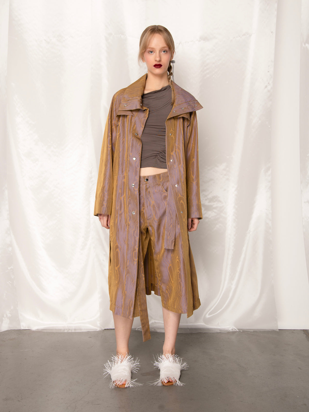 ORION TRENCH COAT - LILAC-YELLOW