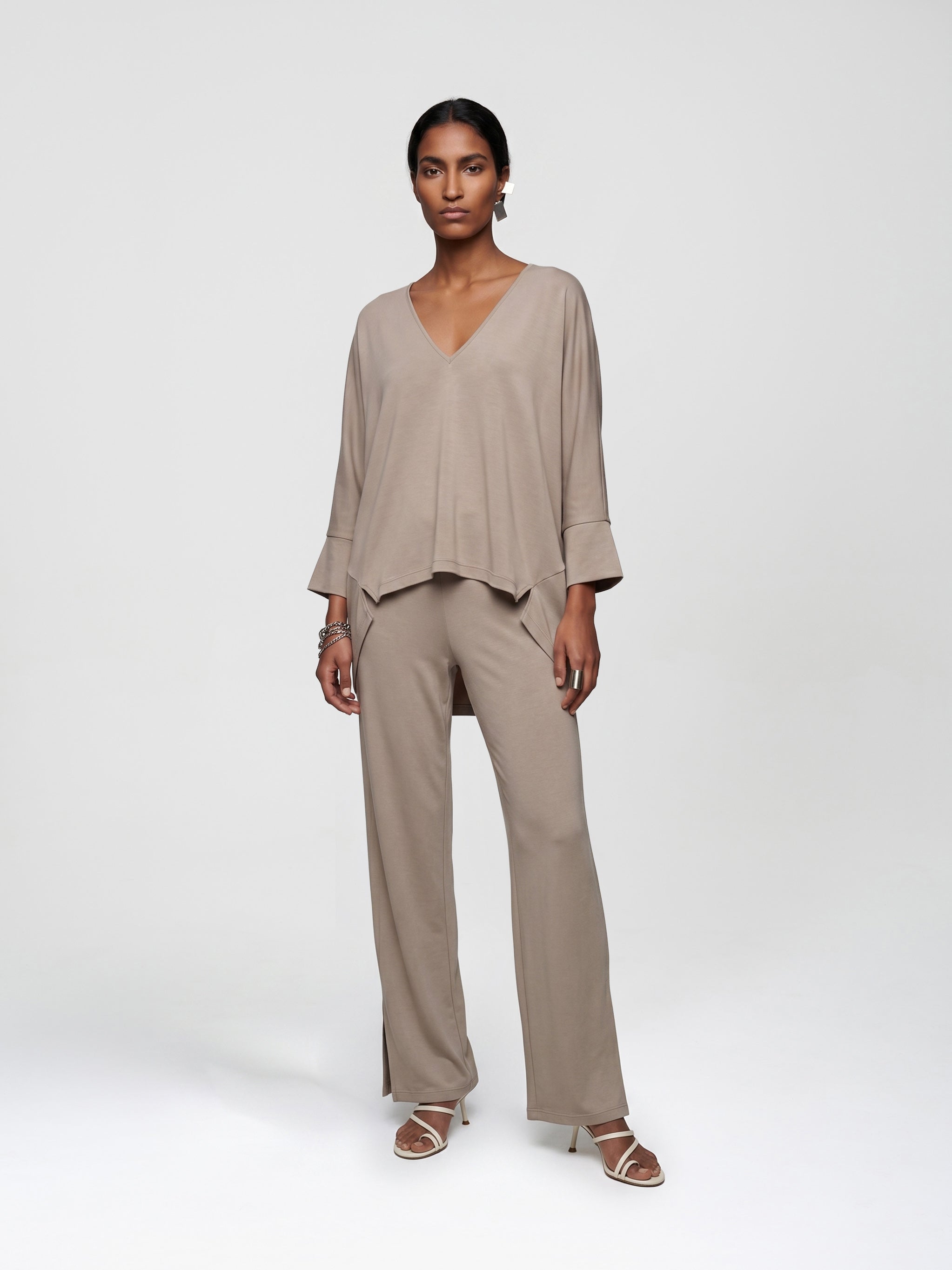 OVIA TOP - LIGHT GREY