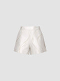 UPTOWN SHORTS - JACQUARD-1 WHITE-BEIGE
