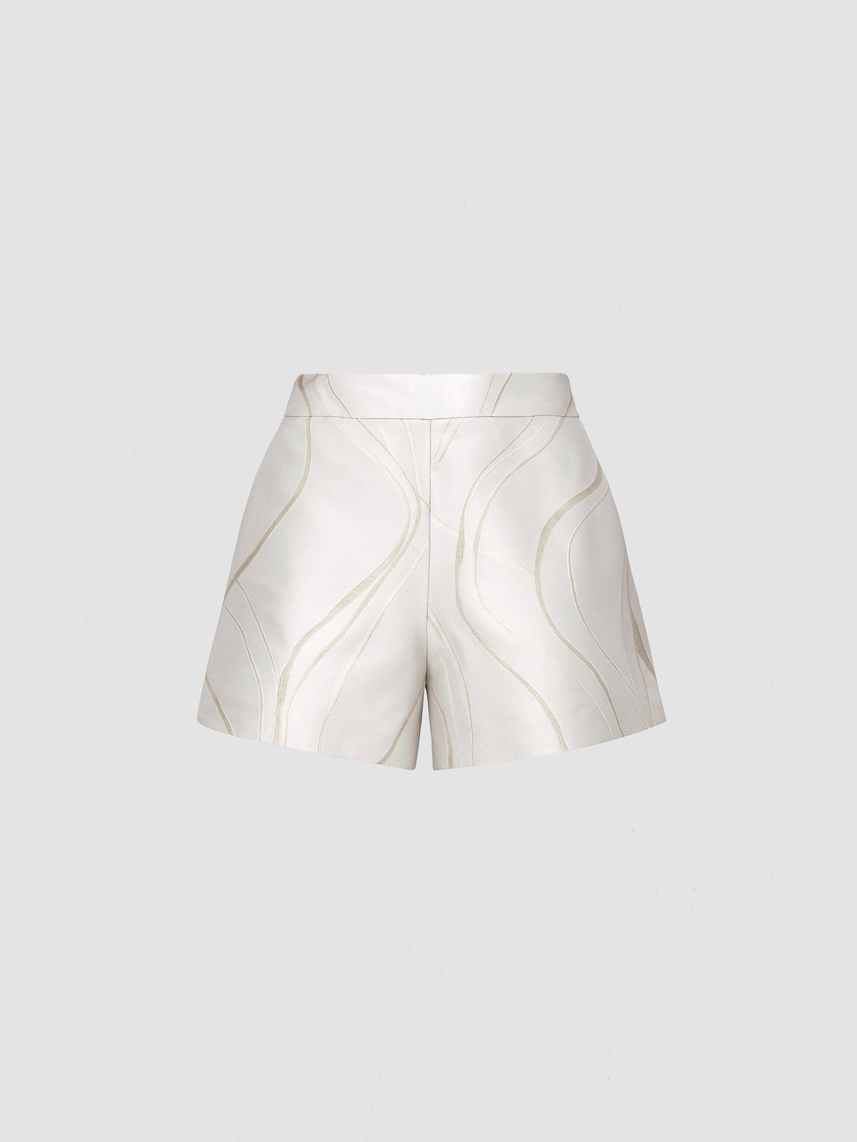 UPTOWN SHORTS - JACQUARD-1 WHITE-BEIGE