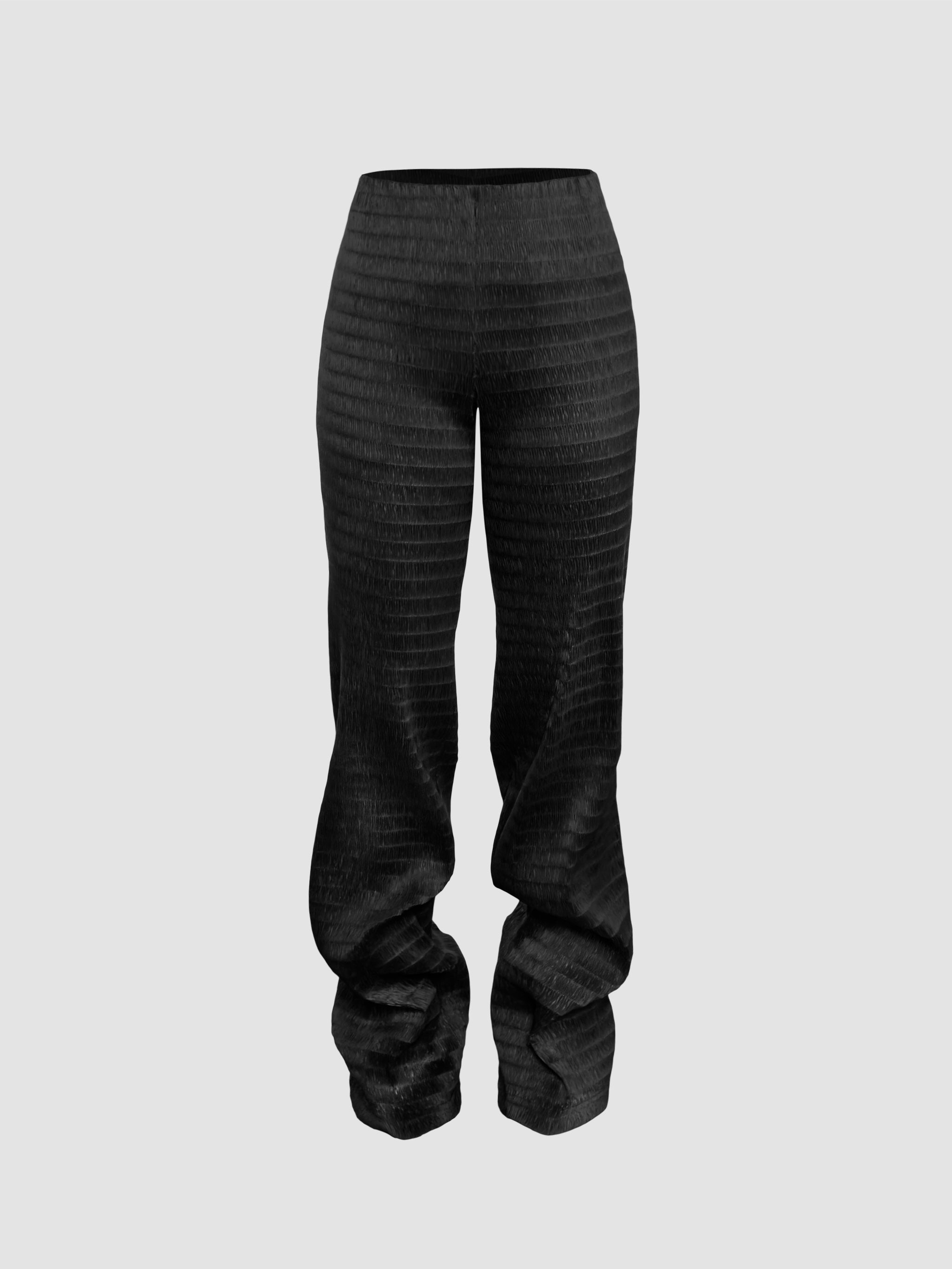 WAVE PANTS - PLISSÉ BLACK