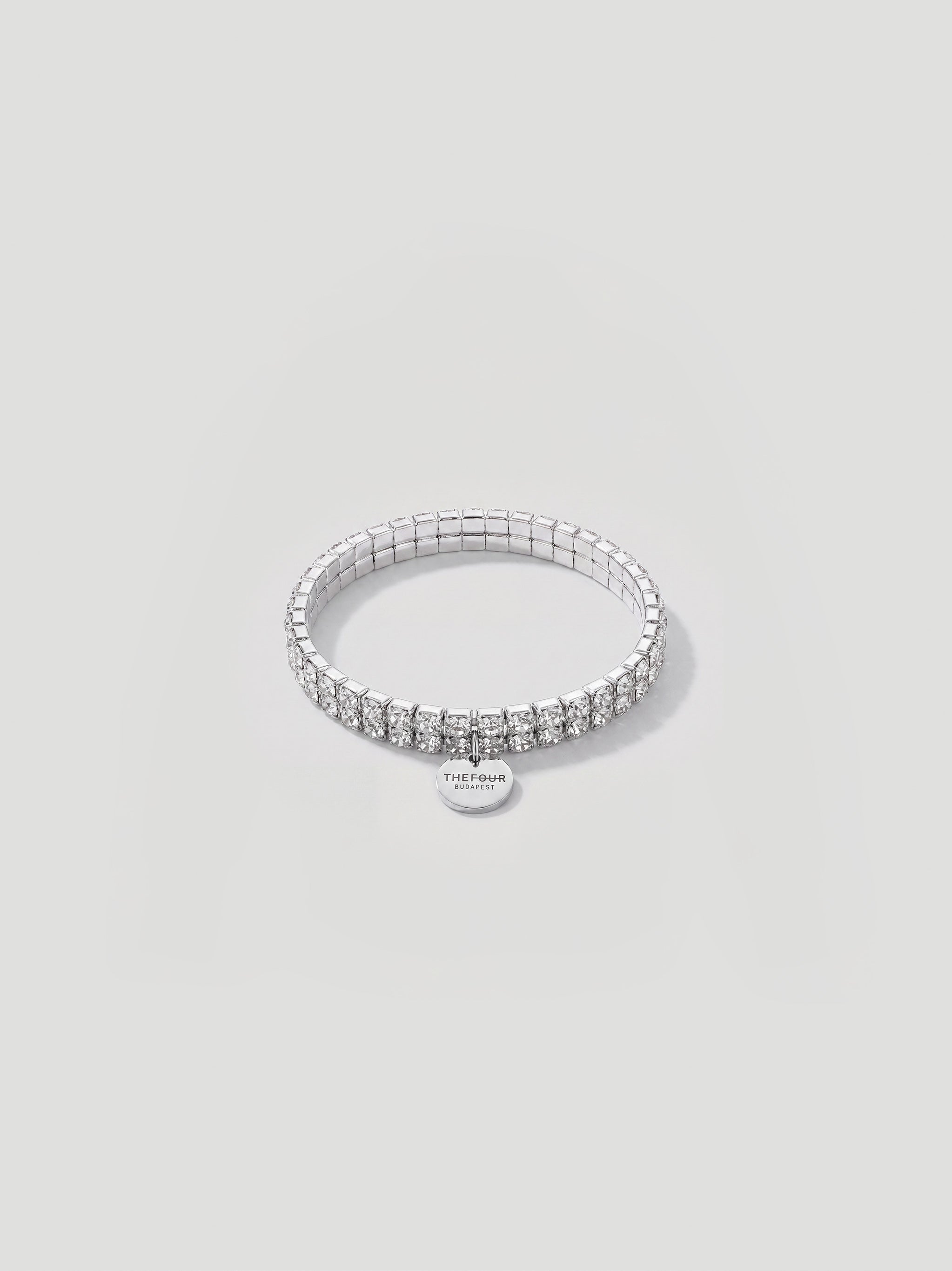 GLINT RHINESTONE BRACELET - SILVER