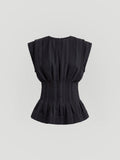 HOURGLASS TOP - STRIPED BLACK