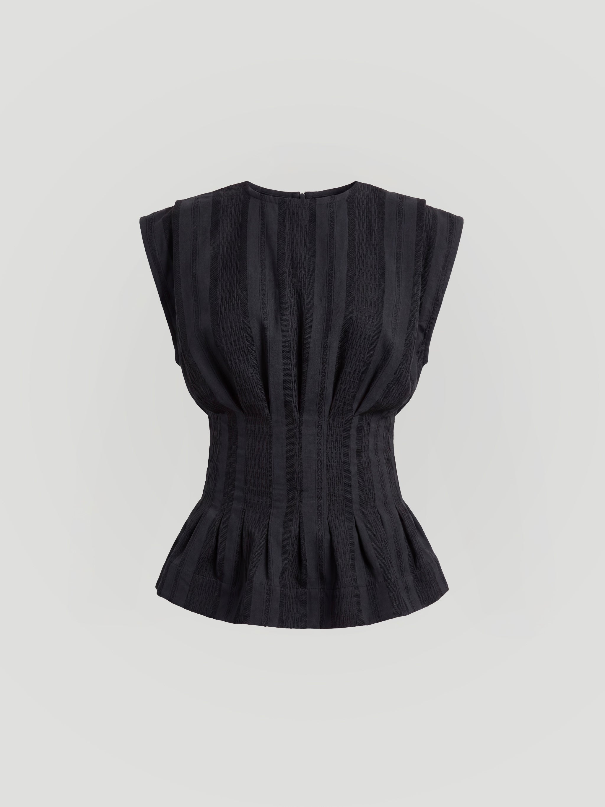 HOURGLASS TOP - STRIPED BLACK