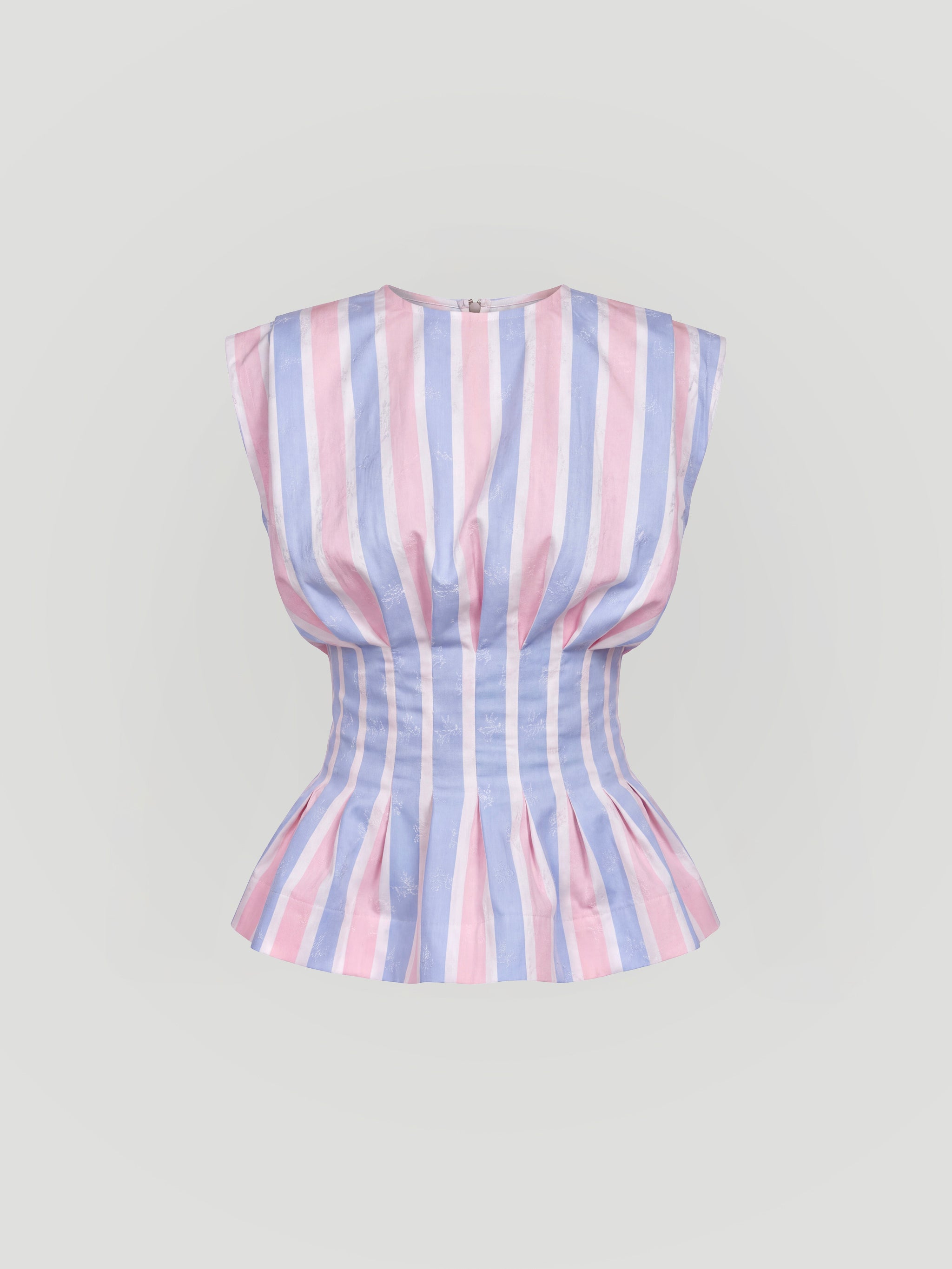 HOURGLASS TOP - STRIPED ROSE BLUE