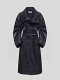SINQ TRENCH COAT - NOIR ROSE