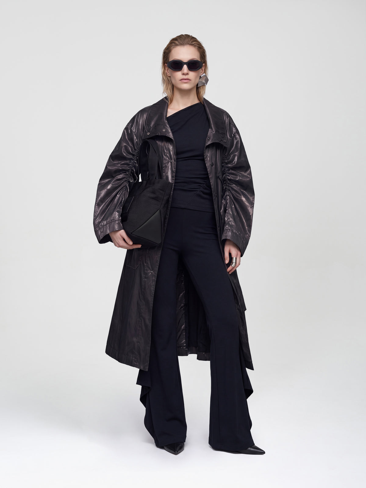 SINQ TRENCH COAT - NOIR ROSE