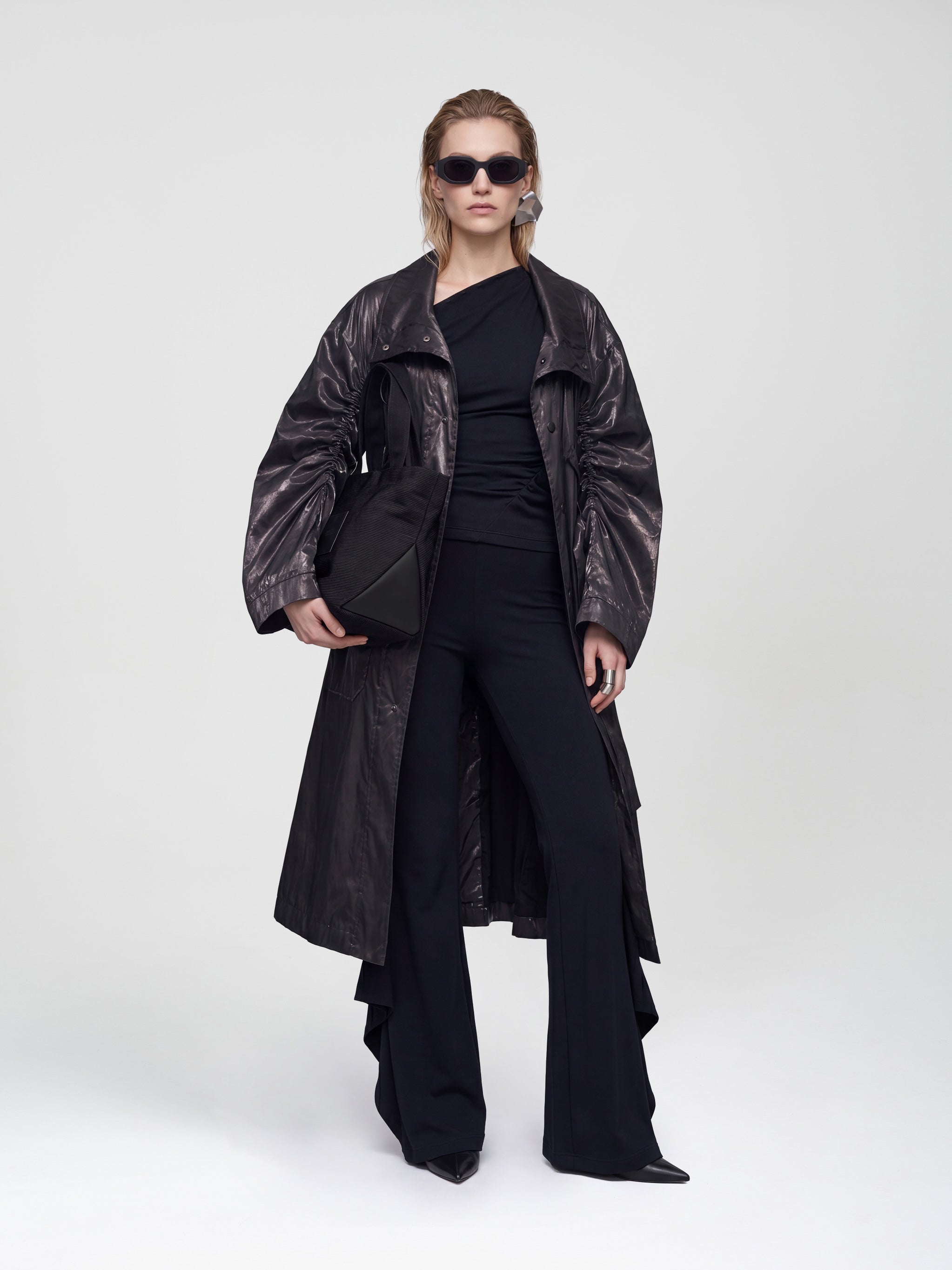 SINQ TRENCH COAT - NOIR ROSE