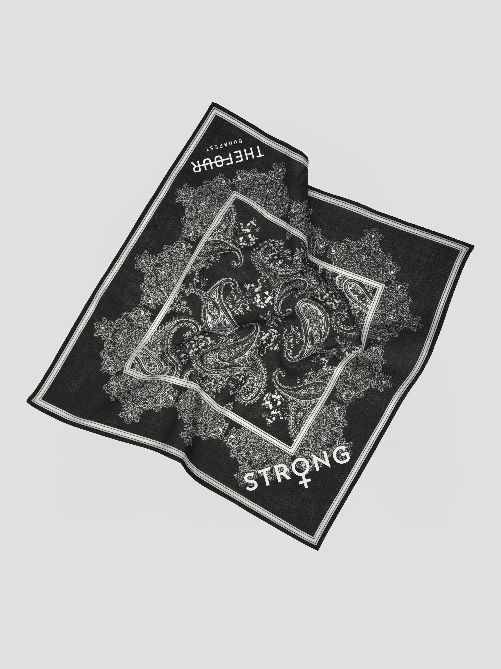 STRONG BANDANA - BLACK WHITE