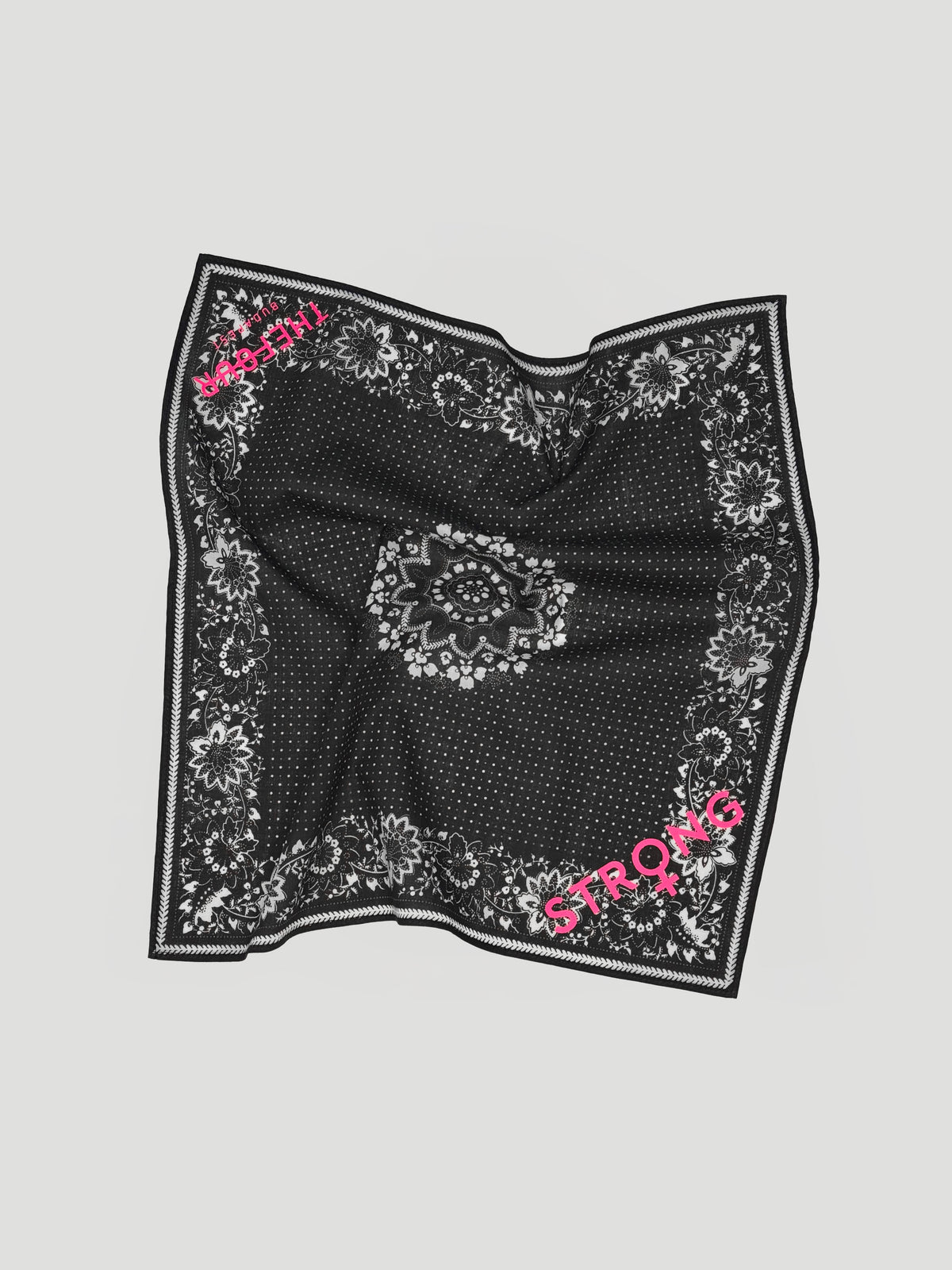 STRONG BANDANA - BLACK MEDAL - NEON PINK