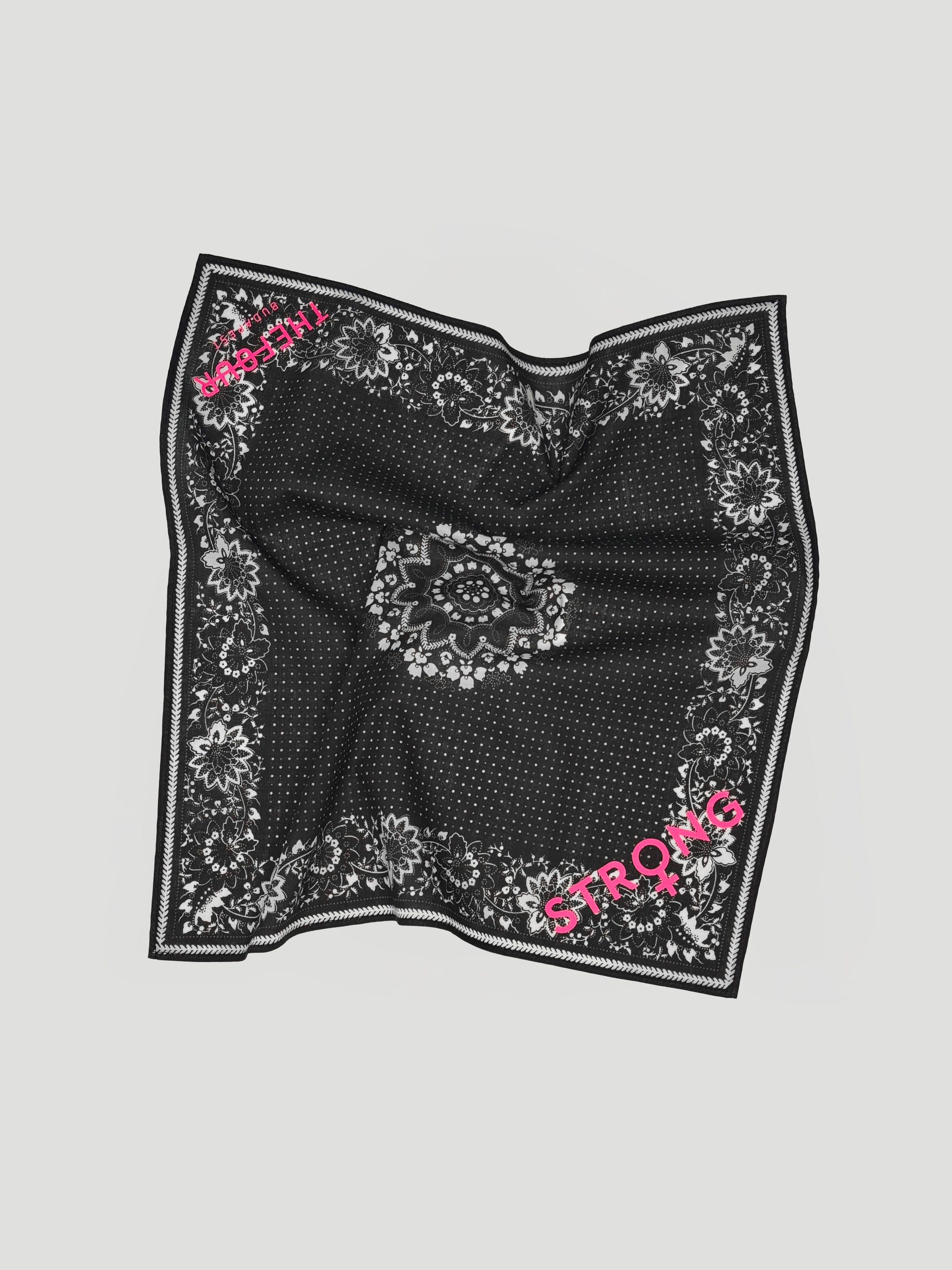 STRONG BANDANA - BLACK NEON PINK