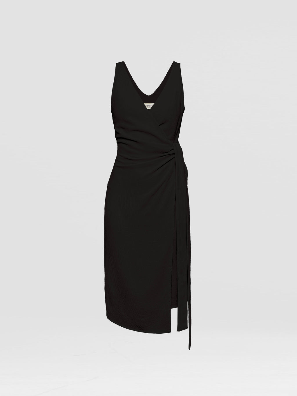 SID WRAP DRESS - CREPE BLACK