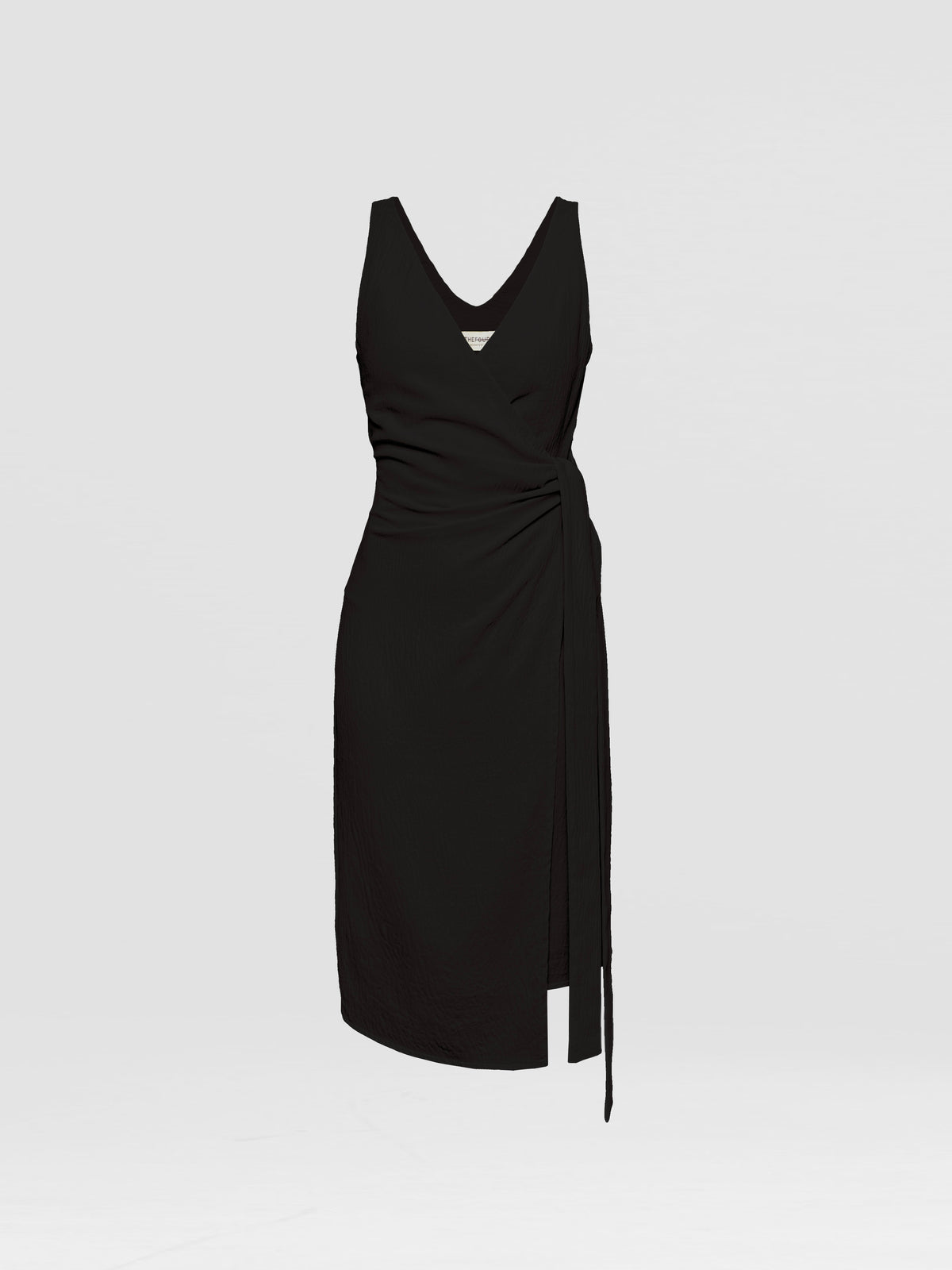 SID WRAP DRESS - CREPE BLACK