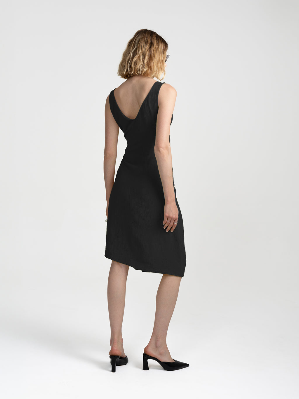 SID WRAP DRESS - CREPE BLACK