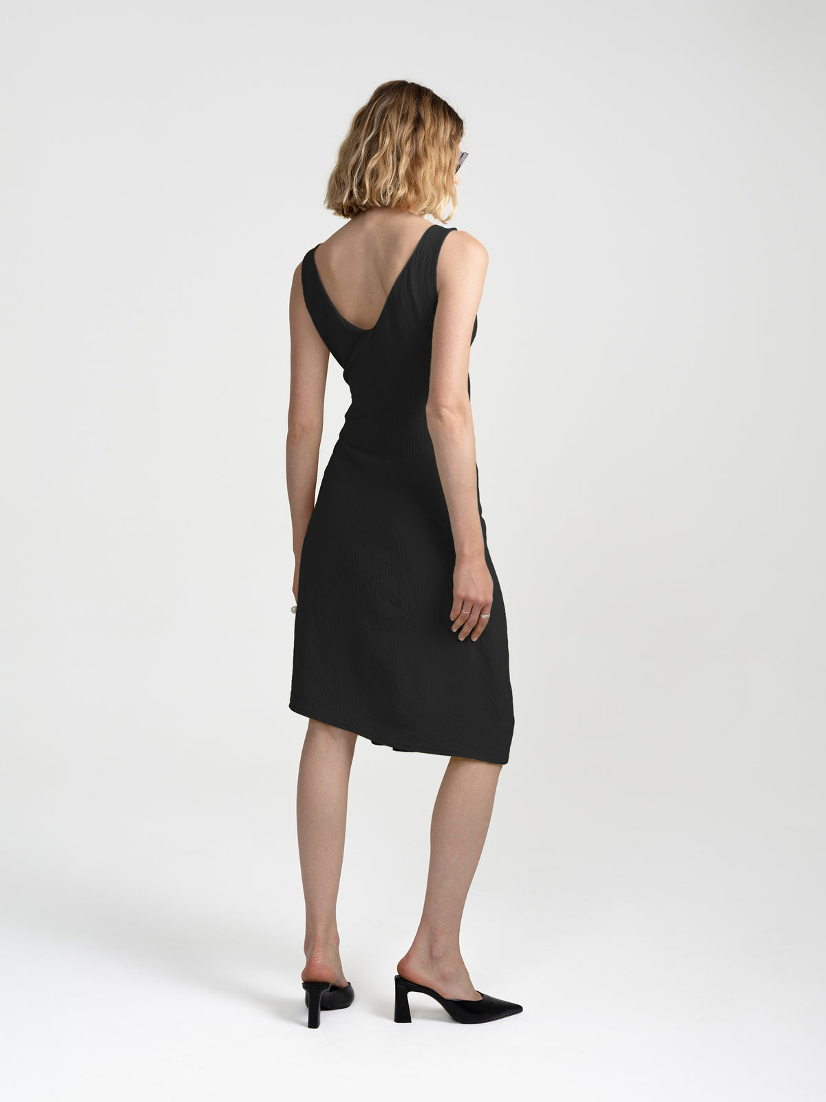 SID WRAP DRESS - CREPE BLACK