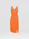 SID WRAP DRESS - CREPE ORANGE