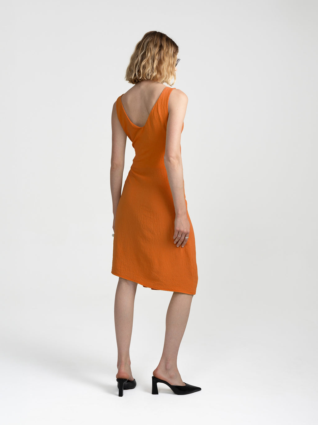 SID WRAP DRESS - CREPE ORANGE