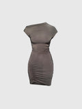 RAF MINI DRESS - TAUPE