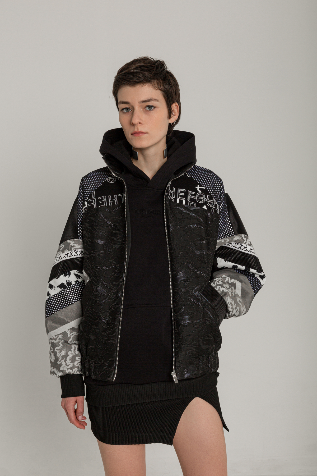 ALFA JACKET - BLACK + WHITE